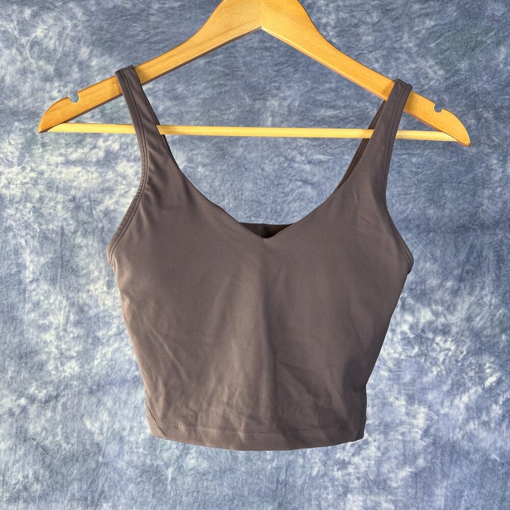 Mauve / Tan Crop Athletic Top Sz 4